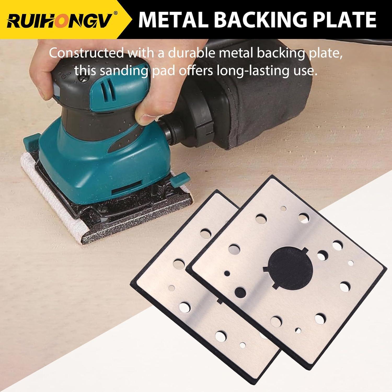 Paquete de 2 almohadillas de lijado cuadradas RUIHONGV 1/4