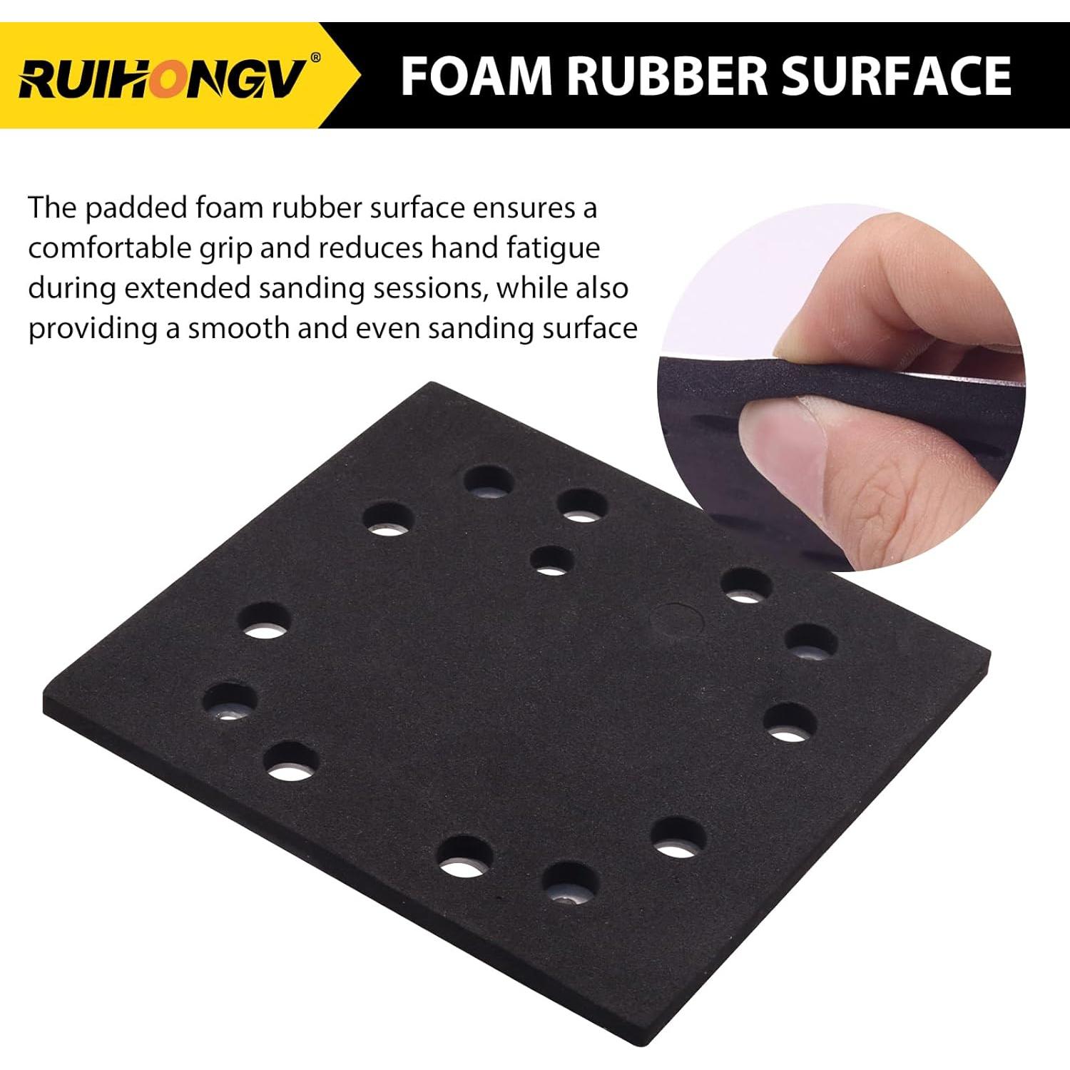 Paquete de 2 almohadillas de lijado cuadradas RUIHONGV 1/4