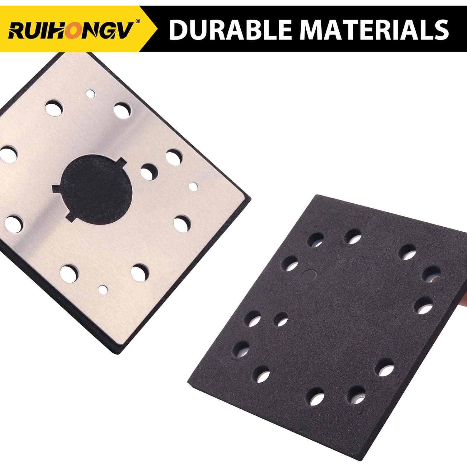 Paquete de 2 almohadillas de lijado cuadradas RUIHONGV 1/4