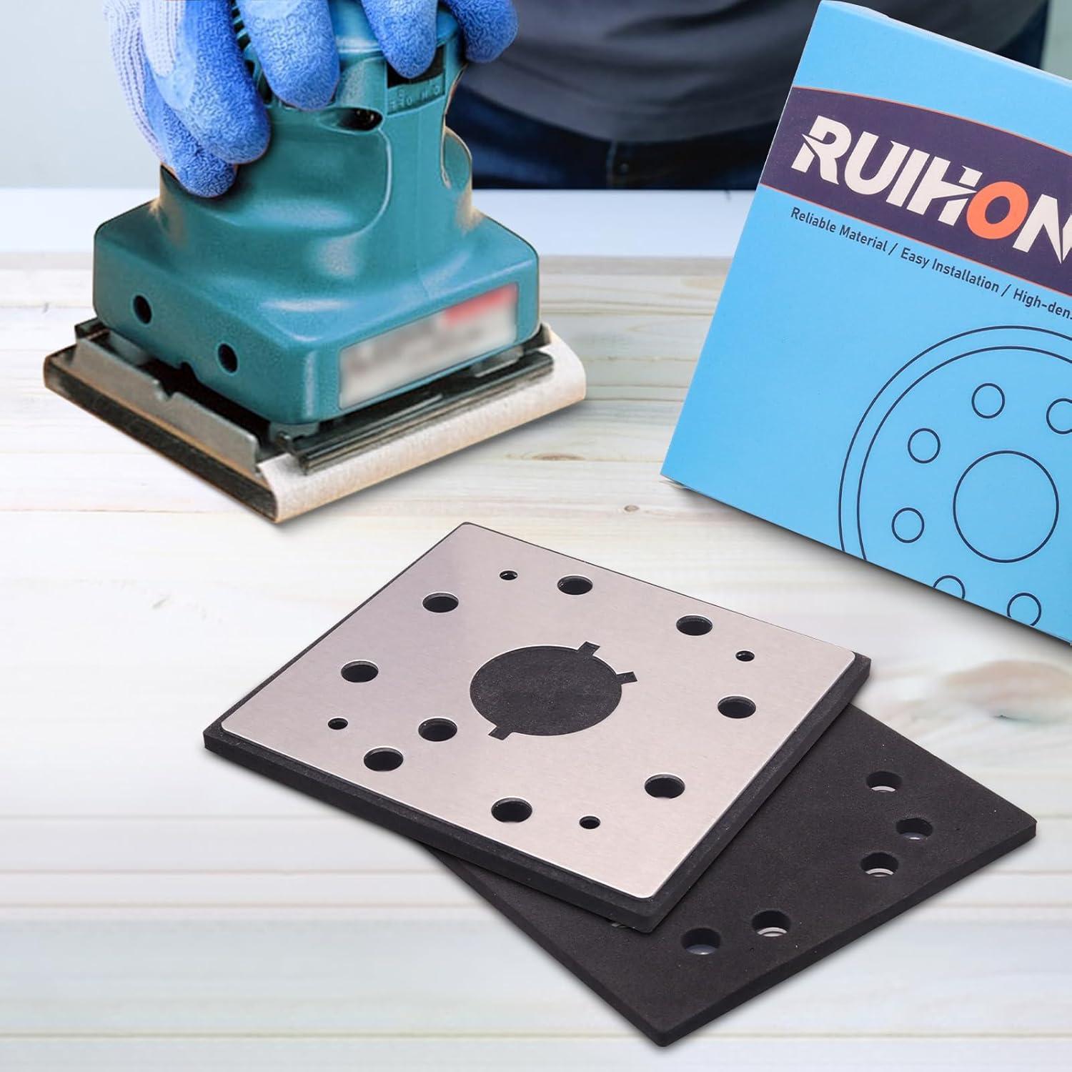 Paquete de 2 almohadillas de lijado cuadradas RUIHONGV 1/4