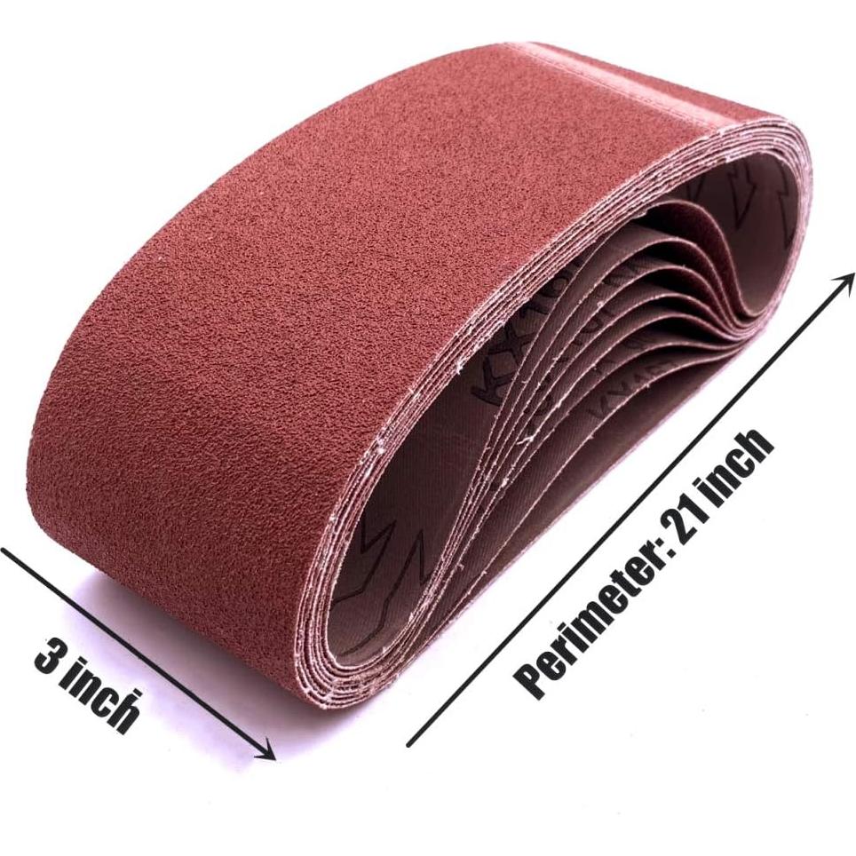 Cintas de Lijado 3x21 Taokyid - 24 Piezas, 40/80/120/240 Granulaciones