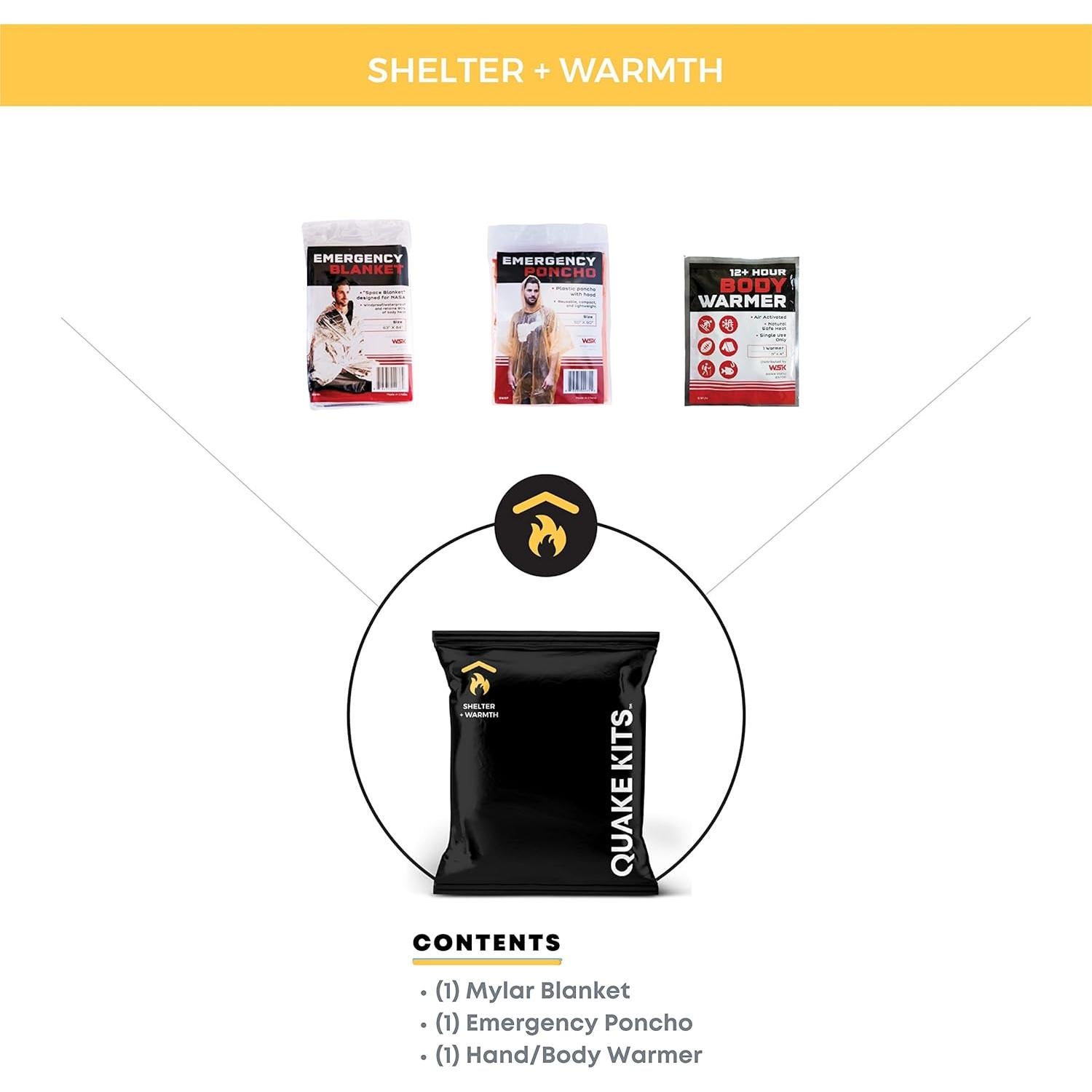 Kit de Supervivencia Quake Kits para 1 Persona - 72 Horas