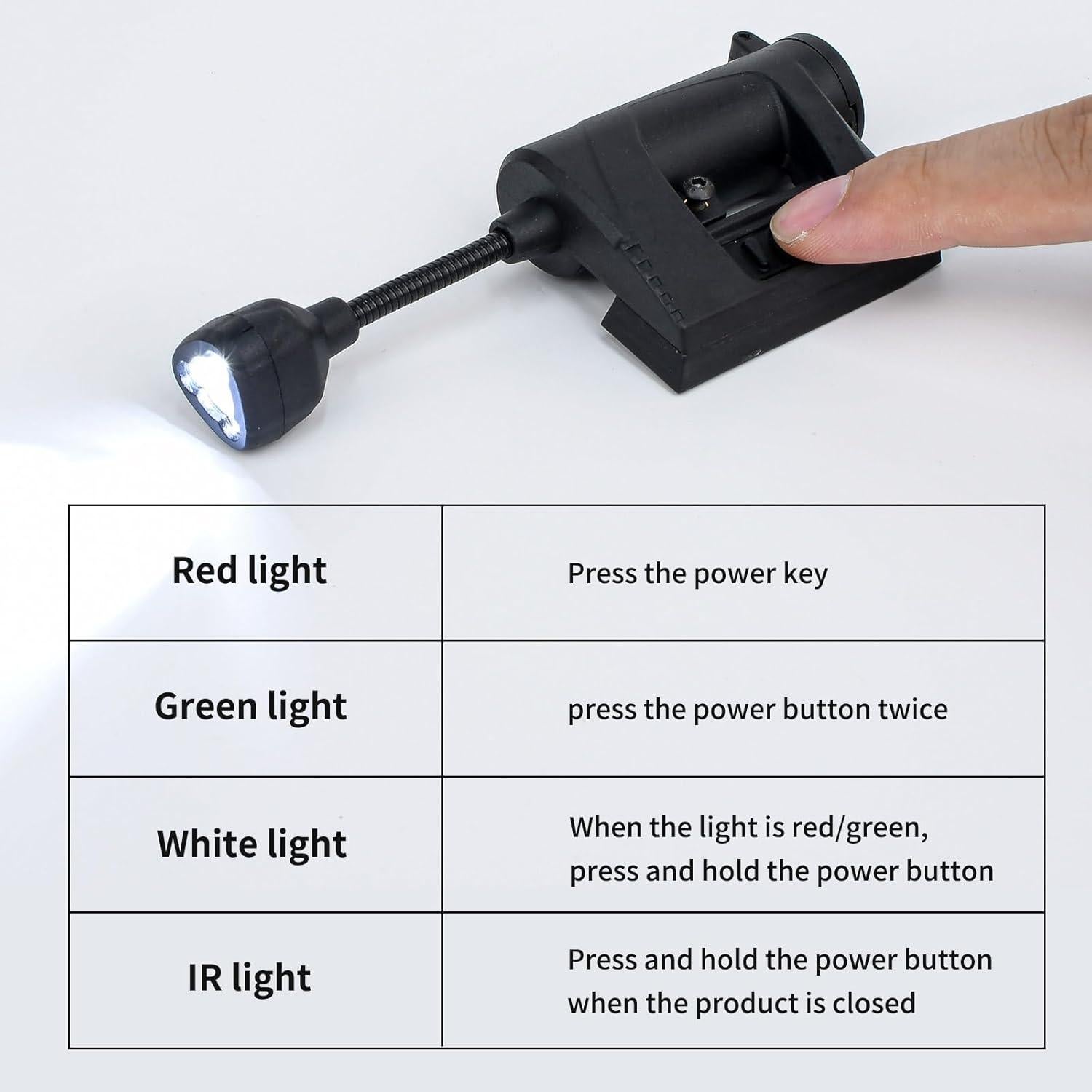 Linterna táctica GLECTICAL WD05008-BK con LED IR y 4 modos