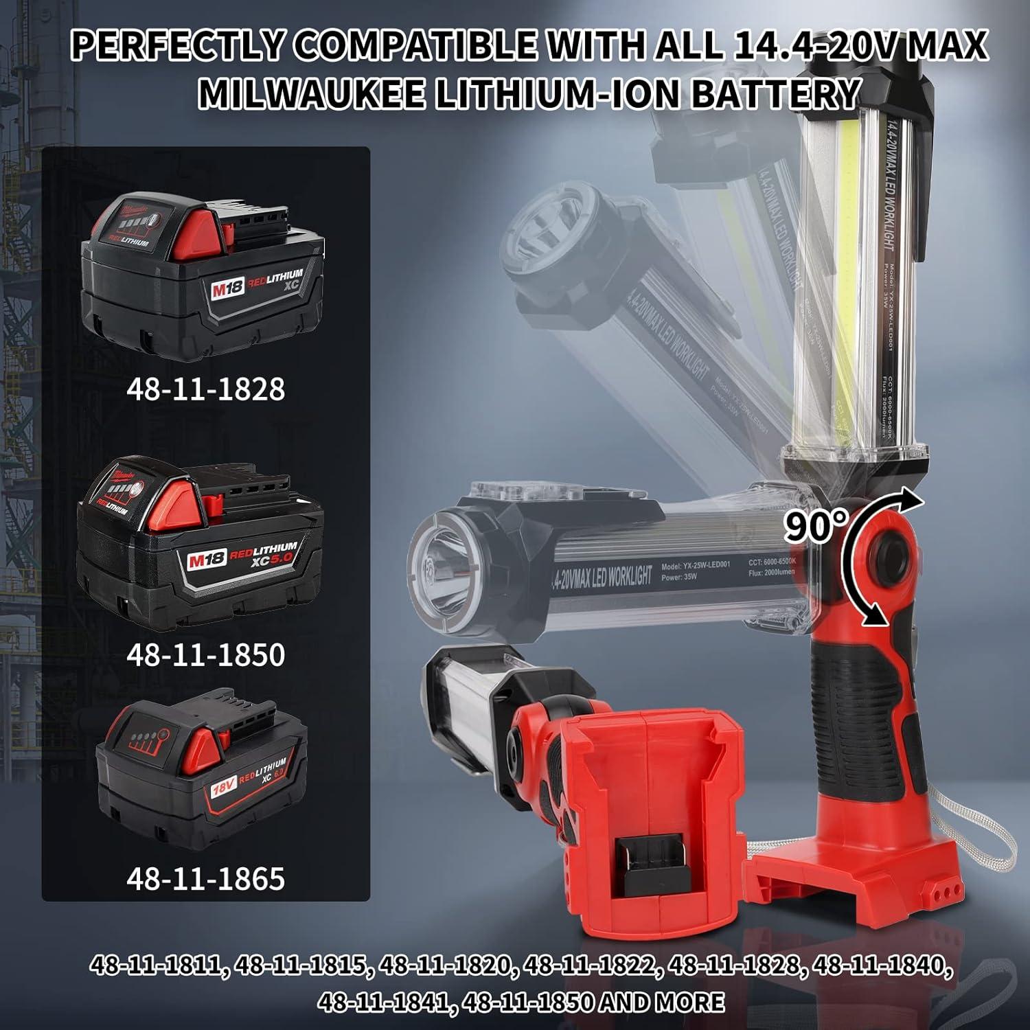 Linterna LED Taingwei 2000LM para Batería Milwaukee 18V