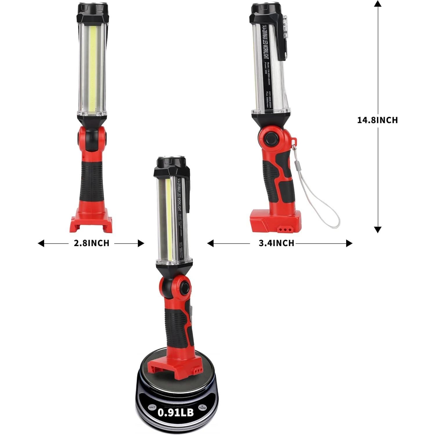 Linterna LED Taingwei 2000LM para Batería Milwaukee 18V