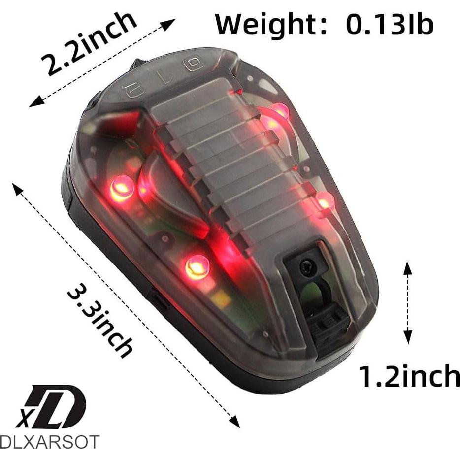 Luz de señal LED para casco táctico DLXARSOT roja