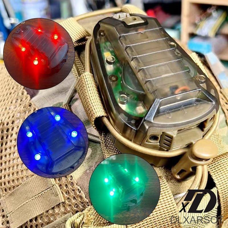 Luz de señal LED para casco táctico DLXARSOT roja