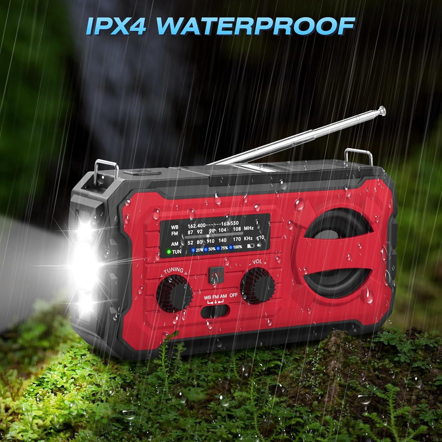 Radio Meteorológica de Emergencia Nitigo 10000mAh con Linterna LED