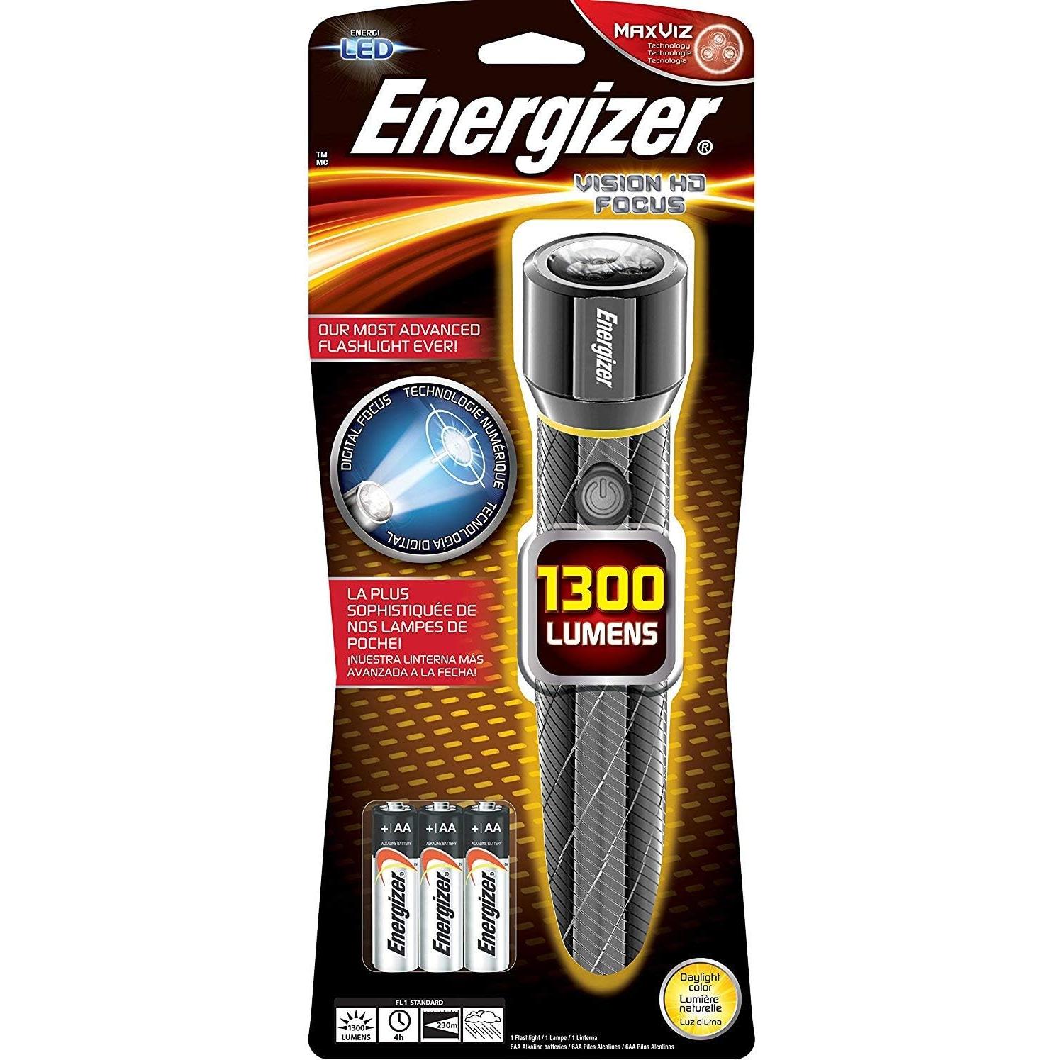 Linterna LED Energizer Vision HD 1300 Lúmenes Resistente Agua