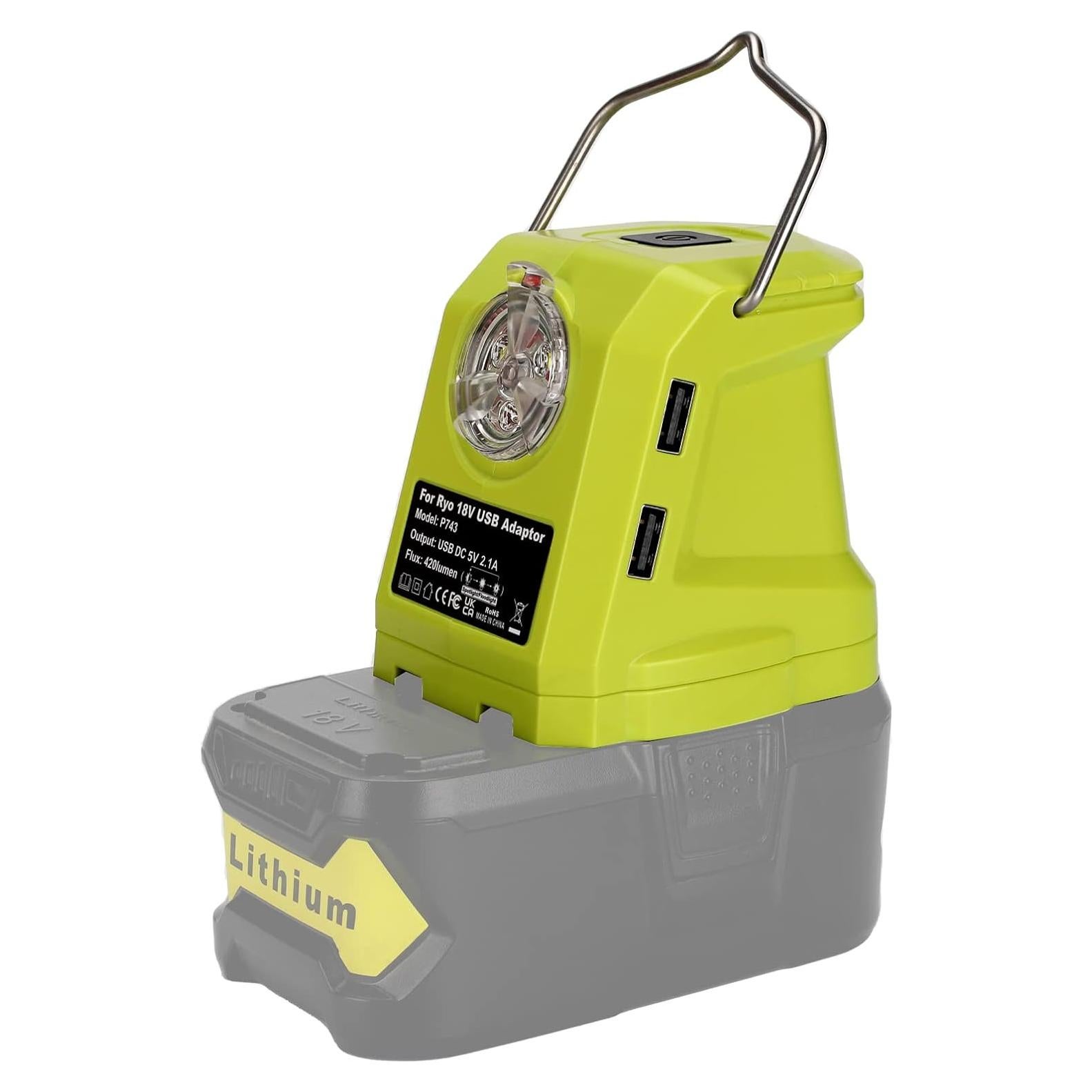 Linterna LED Portátil Taingwei 450lm para Batería Ryobi 18V