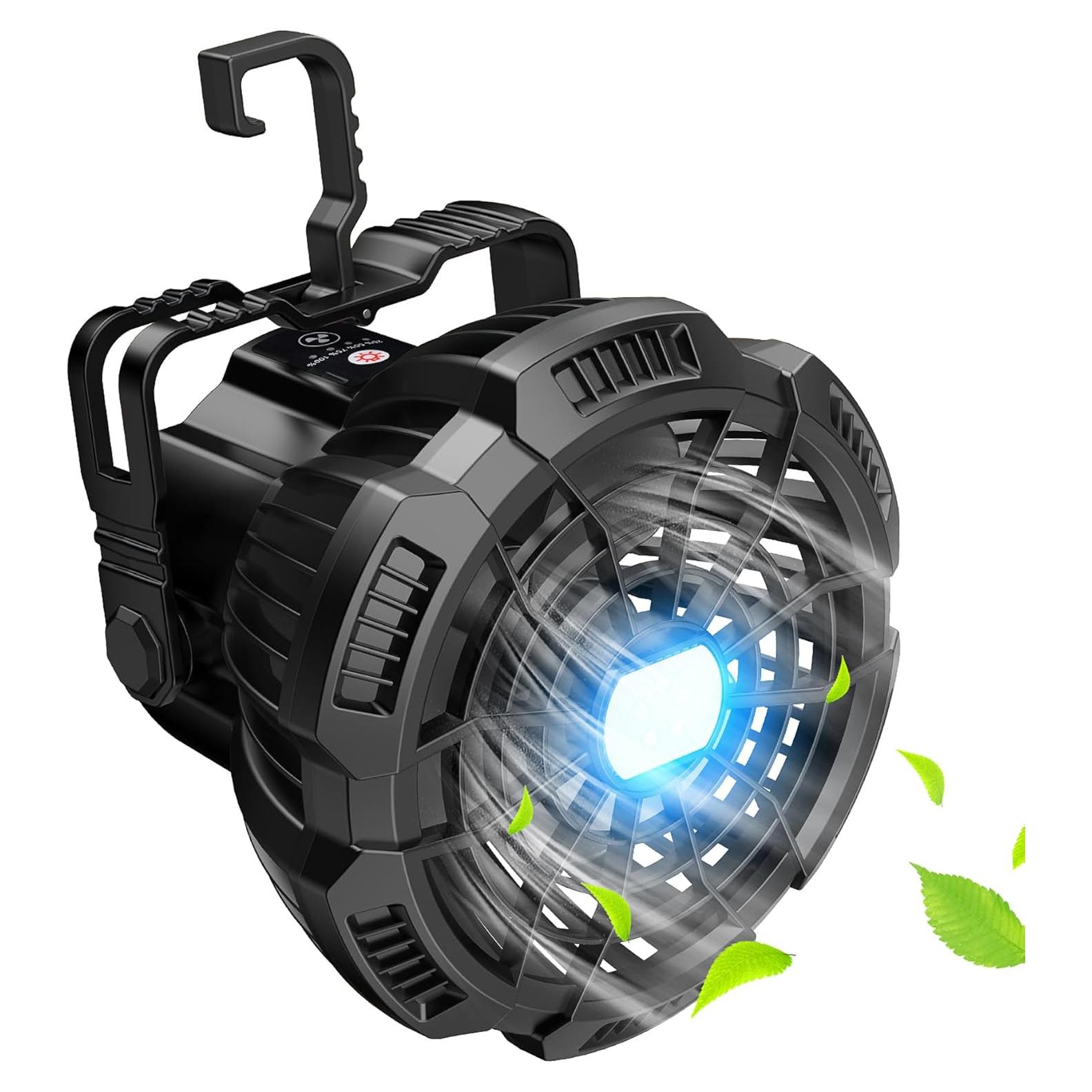 Ventilador y Linterna de Camping Recargable 15000mAh X55