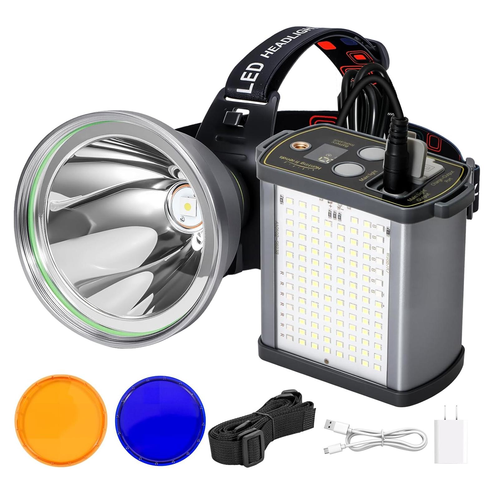 Linterna Frontal LED 40W Hunting Friends 20000mAh Impermeable