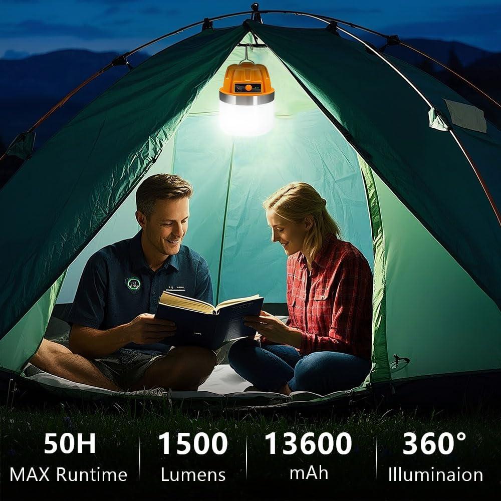 Linterna LED KINQILIN 13600mAh 1800LM Impermeable IPX5