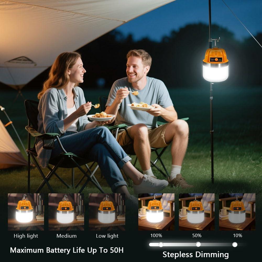 Linterna LED KINQILIN 13600mAh 1800LM Impermeable IPX5