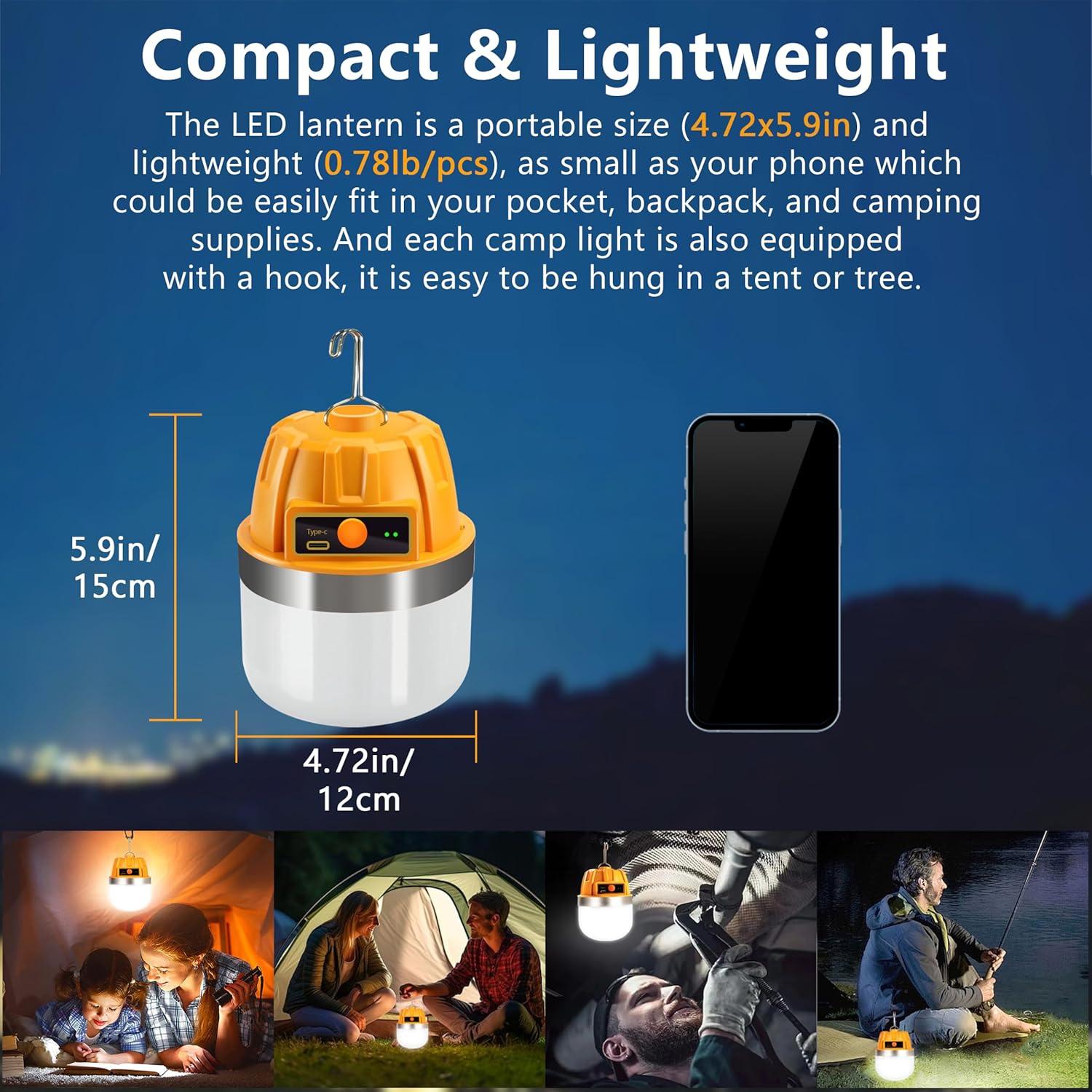 Linterna LED KINQILIN 13600mAh 1800LM Impermeable IPX5