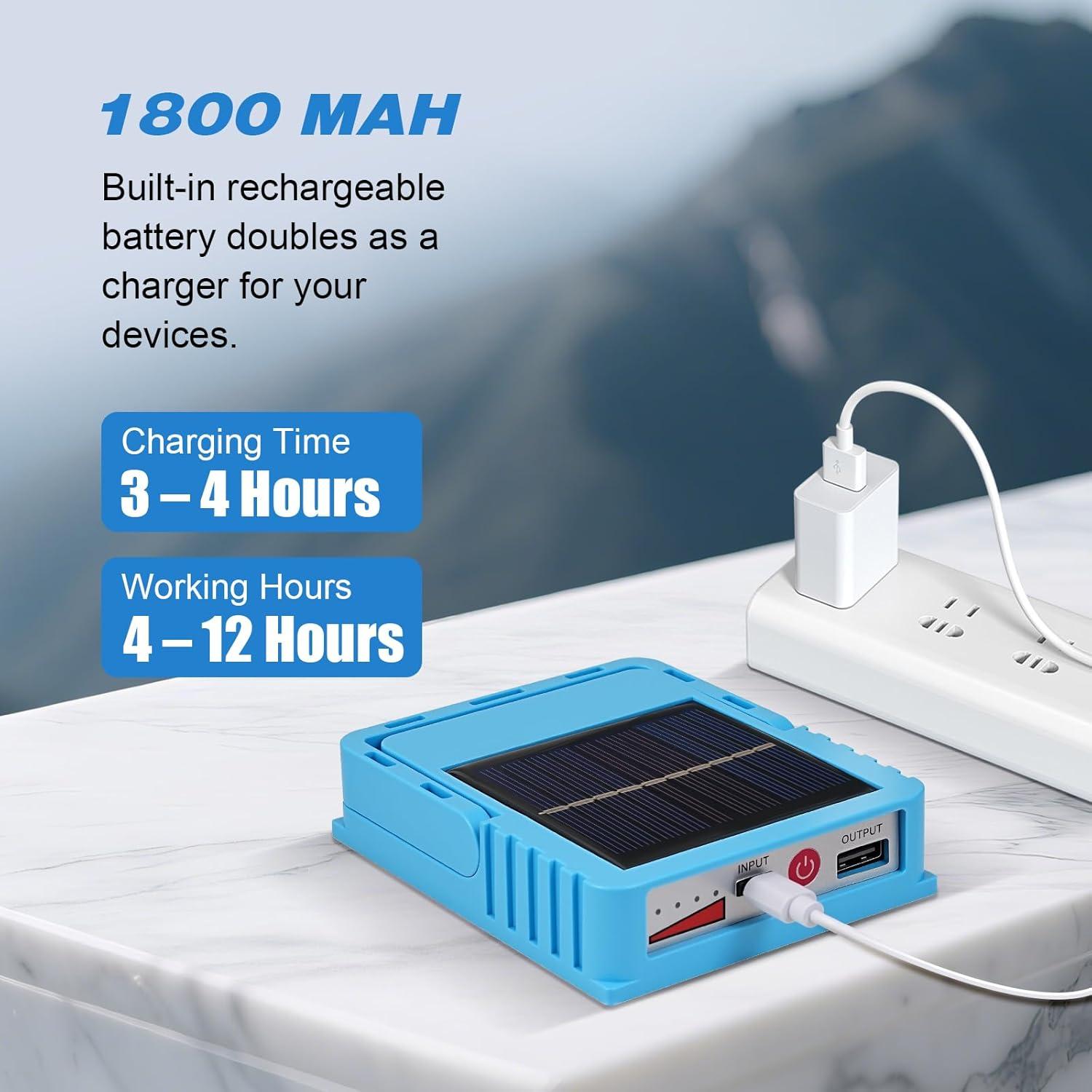 Linterna Camping Solar TANSOREN LED Portátil 199g Recargable