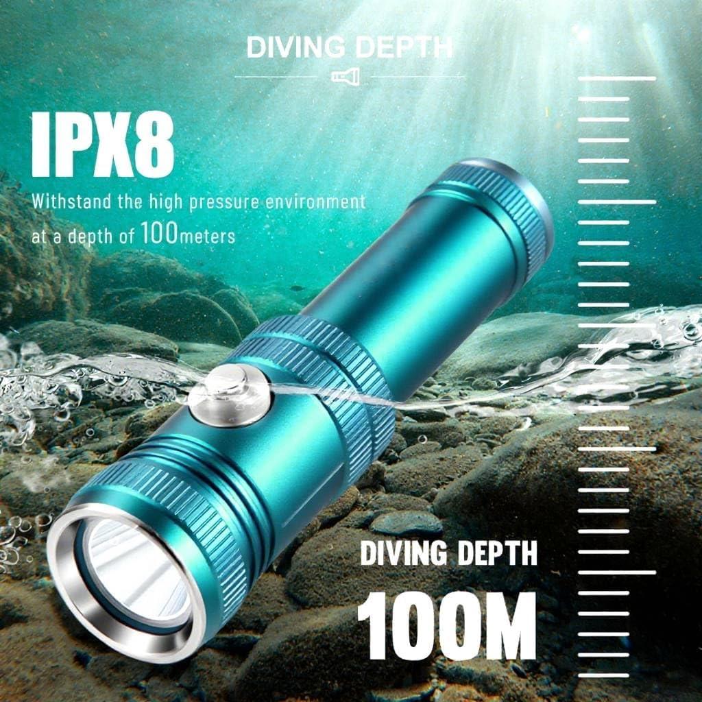 Linterna de Buceo LUXNOVAQ 1200 Lúmenes IPX8 100M