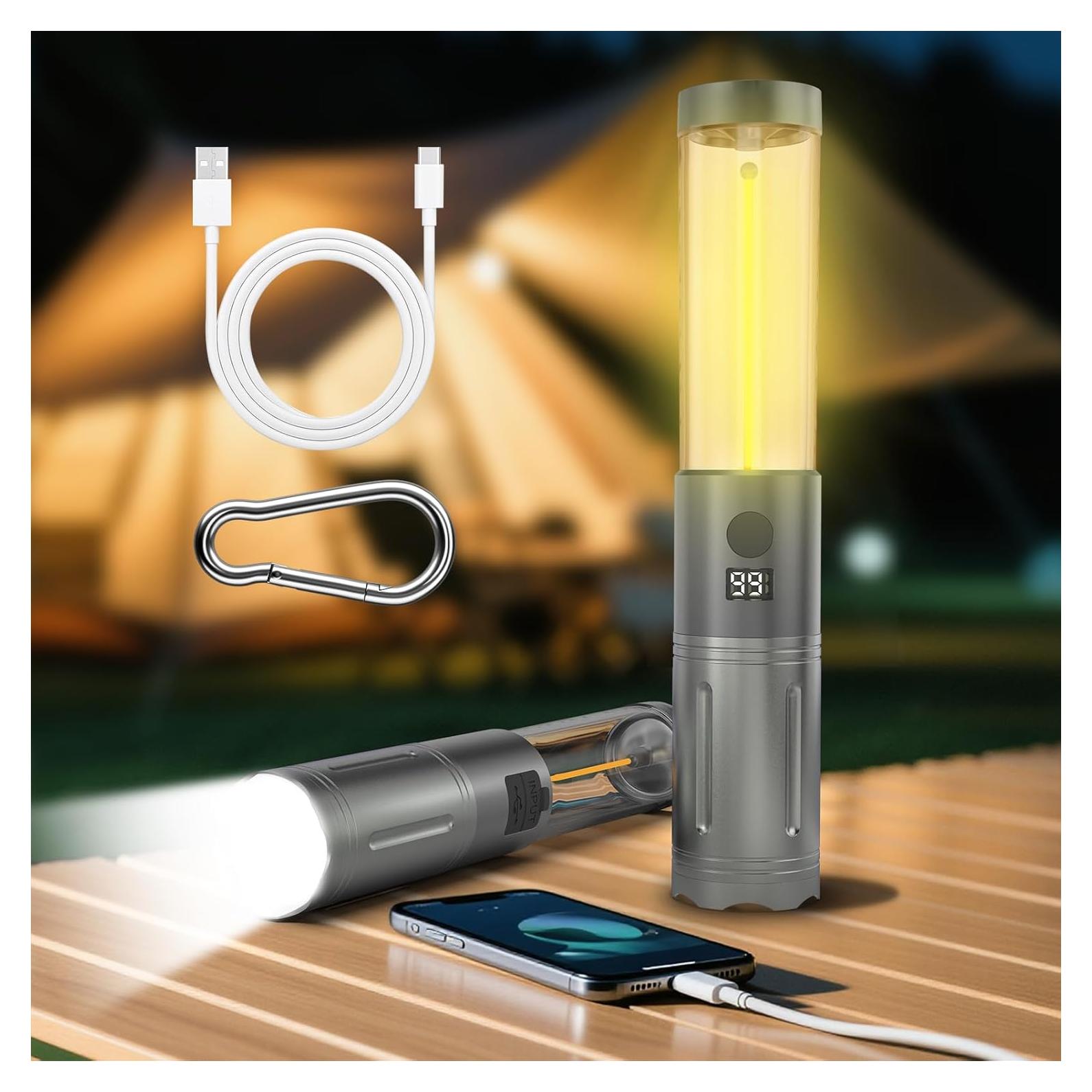 Linterna de Camping AOMEES KXK-606 Recargable 6 Modos IPX4