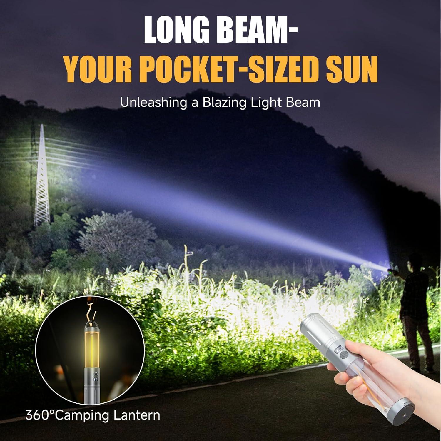 Linterna de Camping AOMEES KXK-606 Recargable 6 Modos IPX4