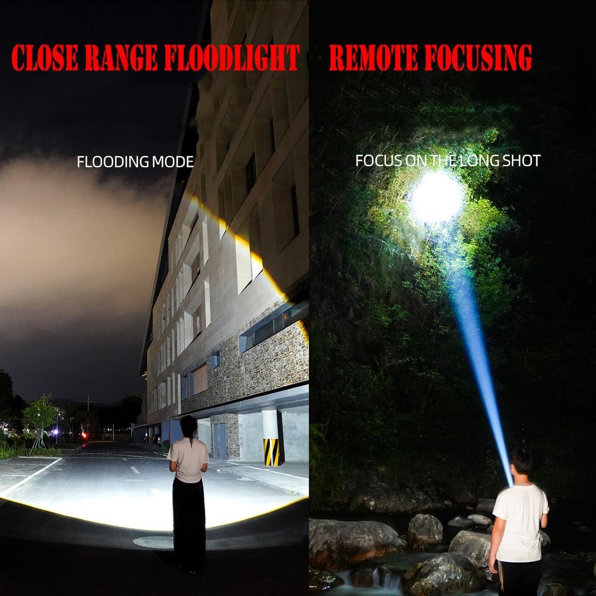 Linterna LED Recargable WISSBLUE XHP 3000 Lúmenes USB