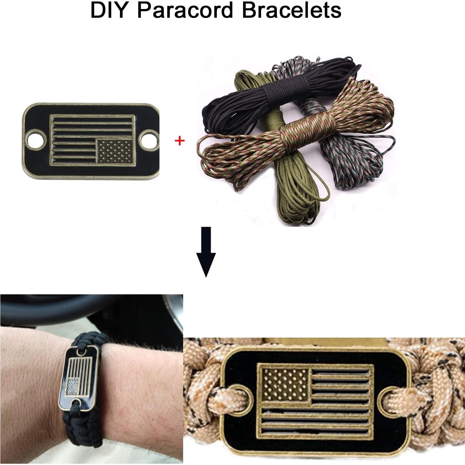 Accesorios de Pulsera Paracord SU LIFE 10 Pcs Bandera EE. UU.
