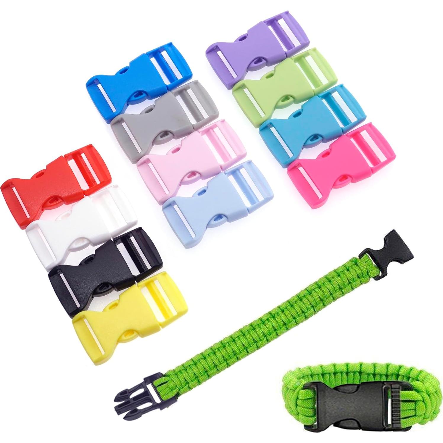 Hebilla de liberación lateral 5/8" POM para paracord - 24 piezas