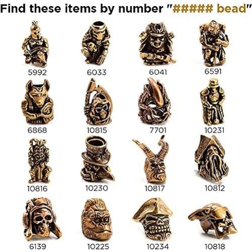 Cuenta de Latón para Paracord Buen Trabajador Trenzado 6872-1