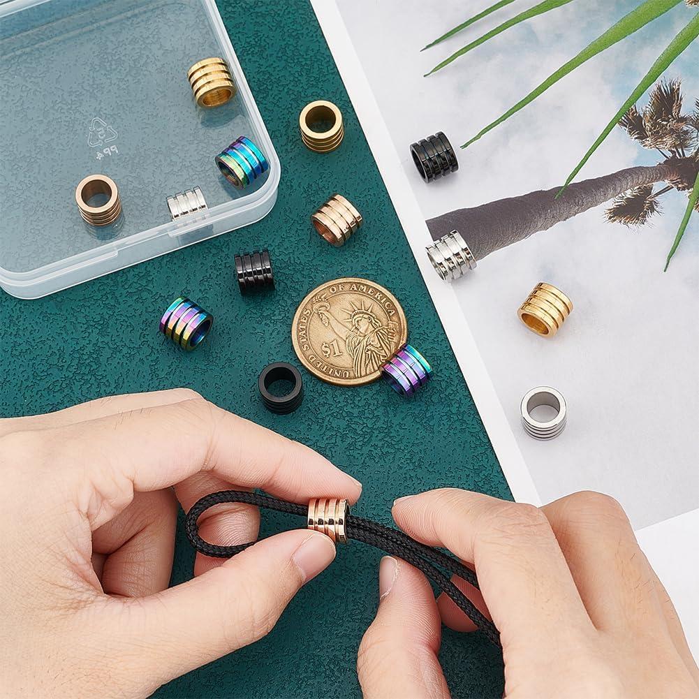 Perlas Espaciadoras de Acero Inoxidable UNICRAFTALE 15pcs 7mm