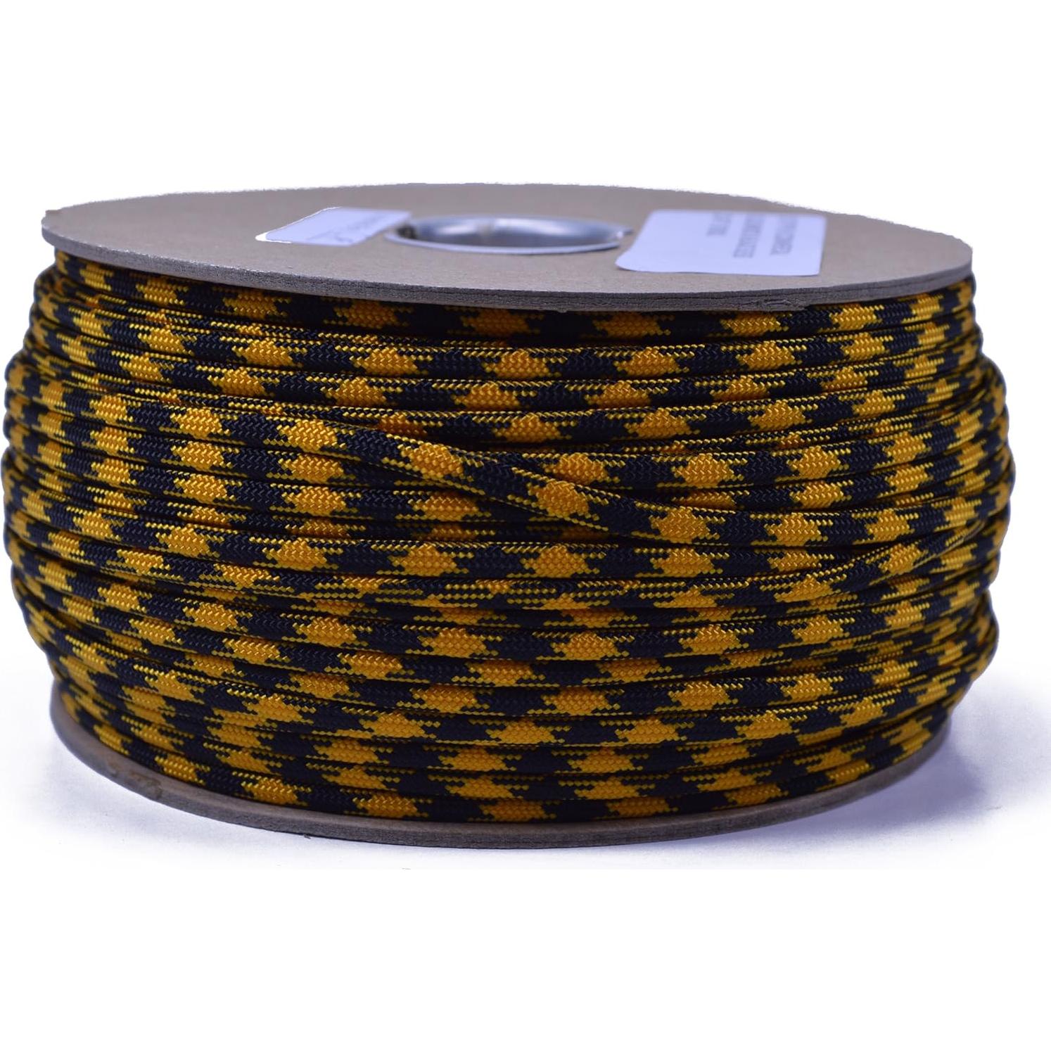 Paracord 550 Bored Paracord 15.24m Goldenrod y Negro