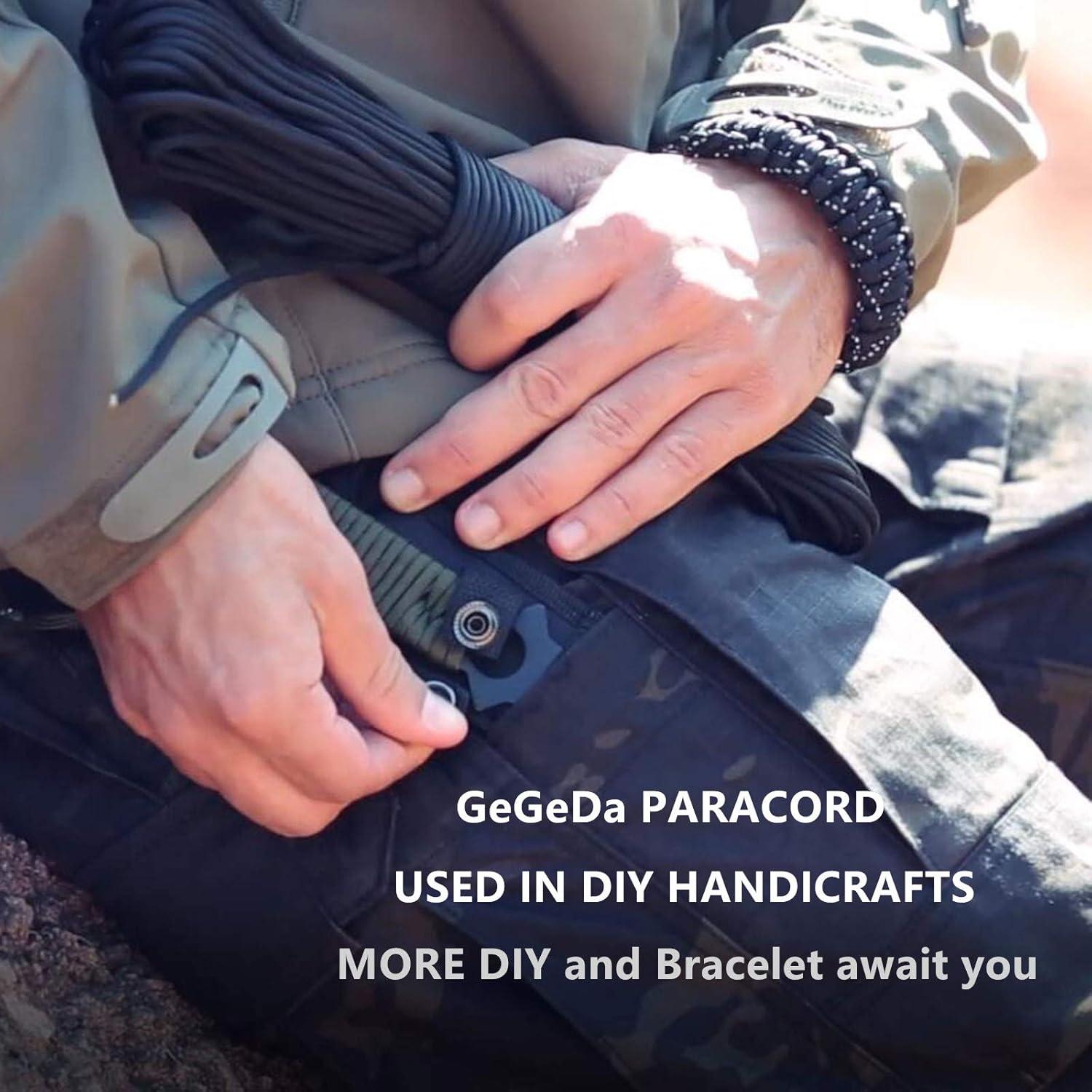 Cuerda Paracord 9 Núcleos 550 GeGeDa 30.48m Turquesa