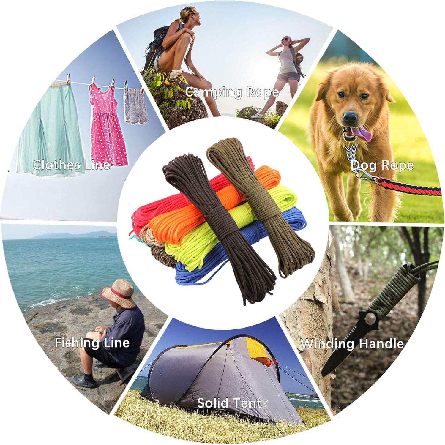 Cuerda Paracord 9 Núcleos 550 GeGeDa 30.48m Turquesa