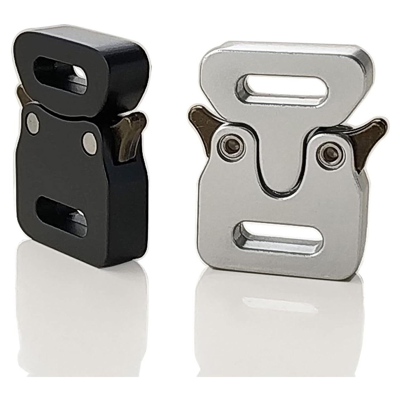 Paquete de 2 hebillas de metal Su Life para paracord 35mm