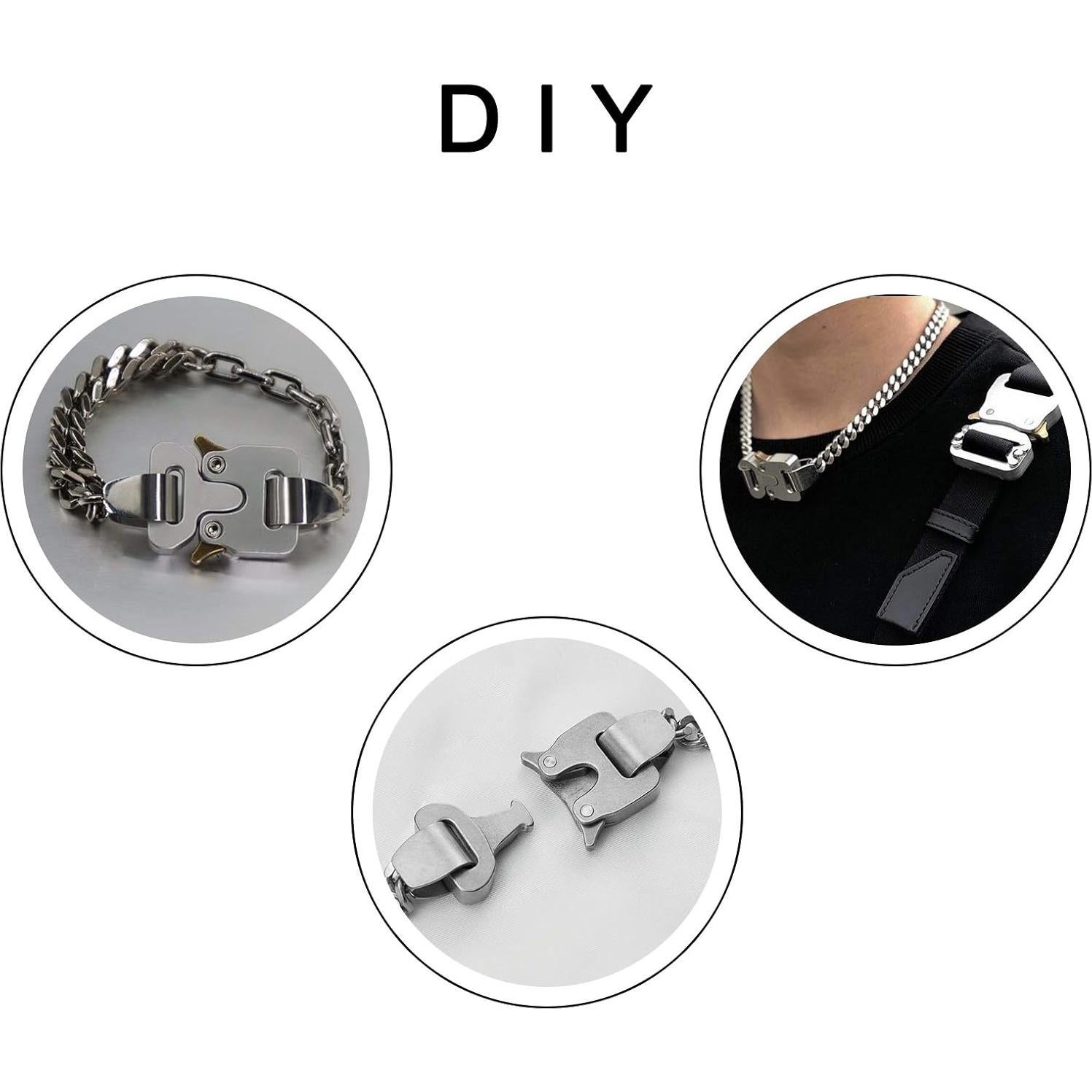 Paquete de 2 hebillas de metal Su Life para paracord 35mm