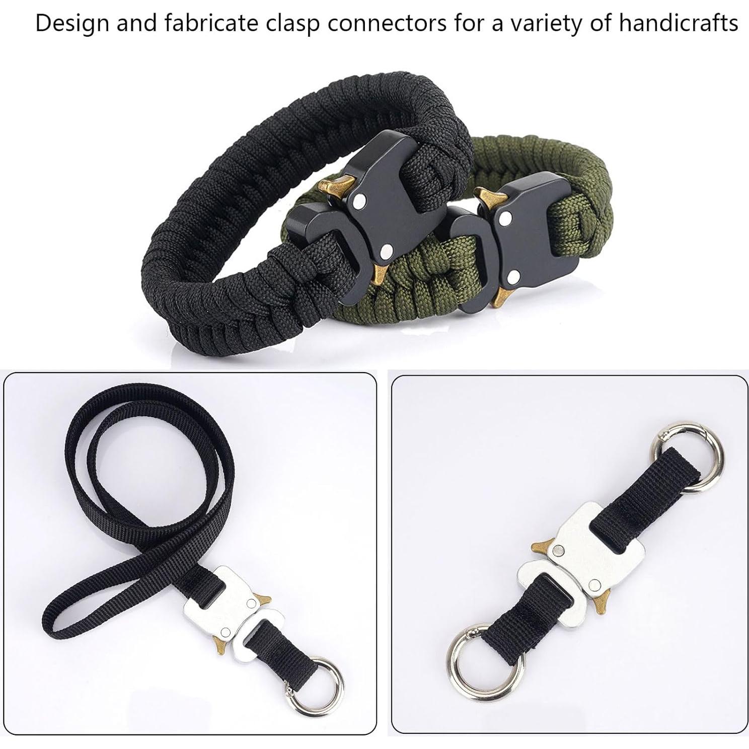 Paquete de 2 hebillas de metal Su Life para paracord 35mm