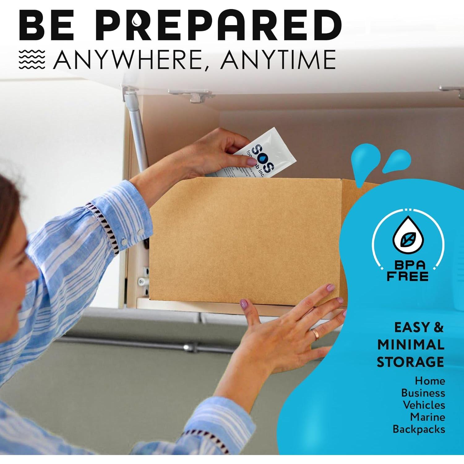 Agua Potable de Emergencia S.O.S - 62 Sachets de 125 ml