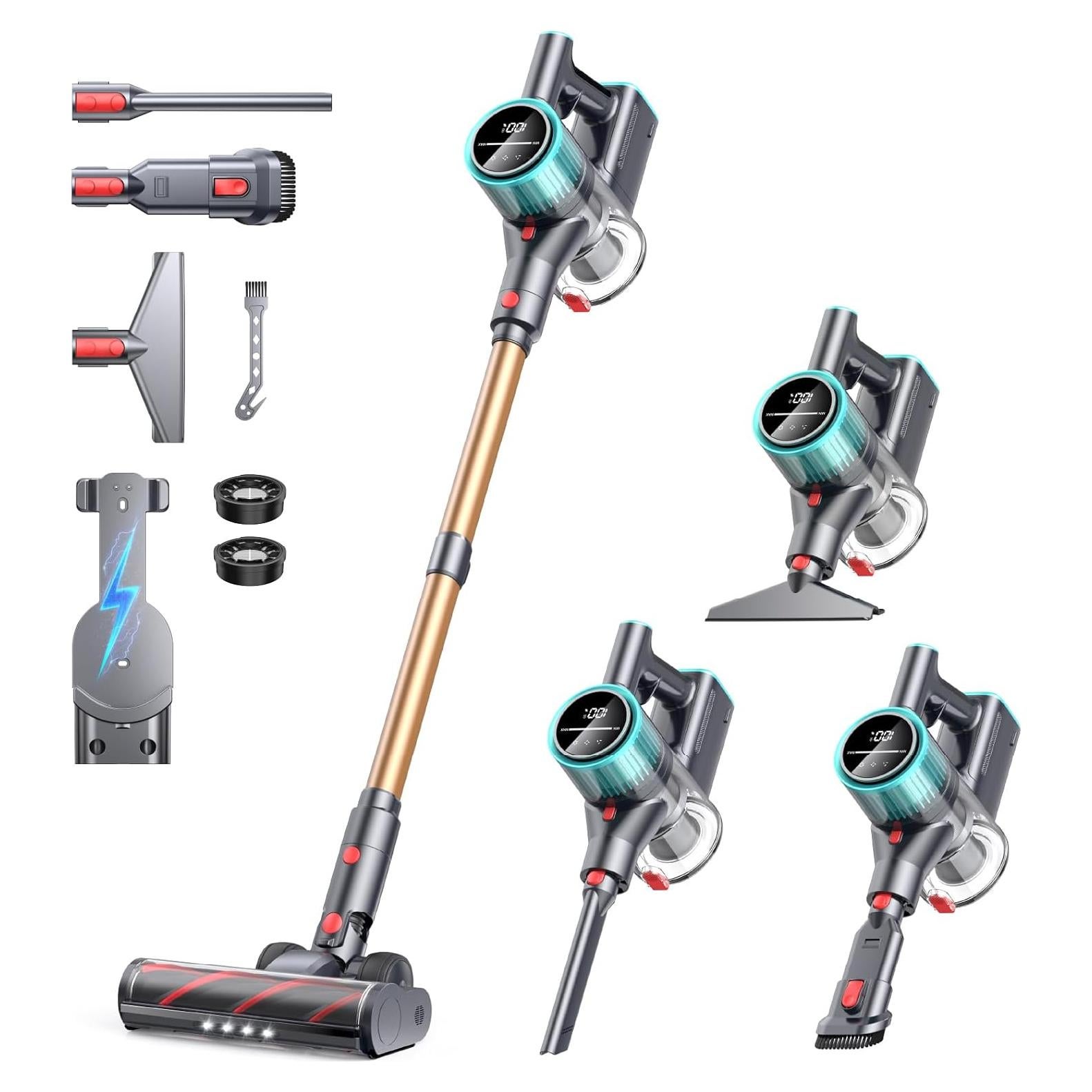 Aspiradora Inalámbrica Powerffy Hero 10, 600W, 60 Min, HEPA