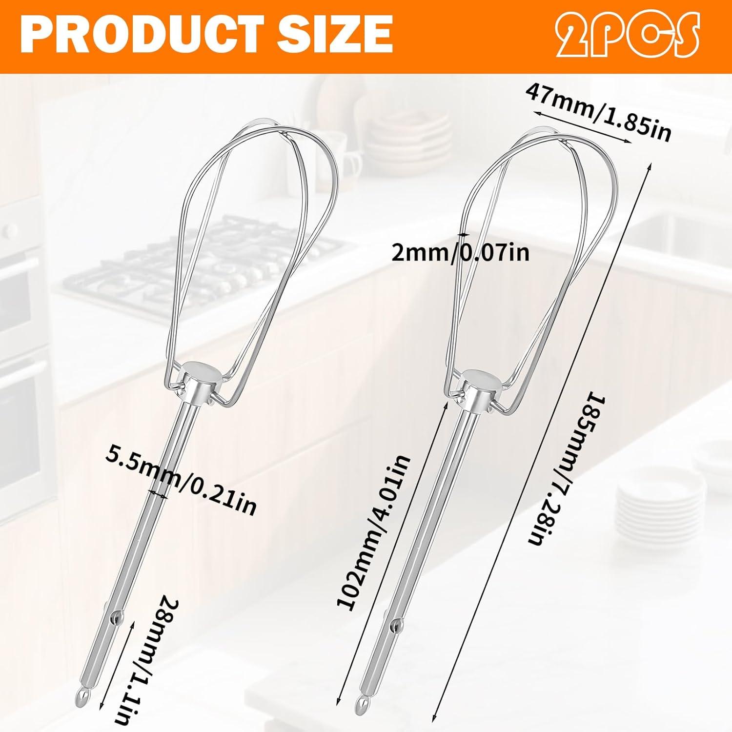 Accesorios de Batidora de Mano Gyinere 2 Pcs Acero Inoxidable