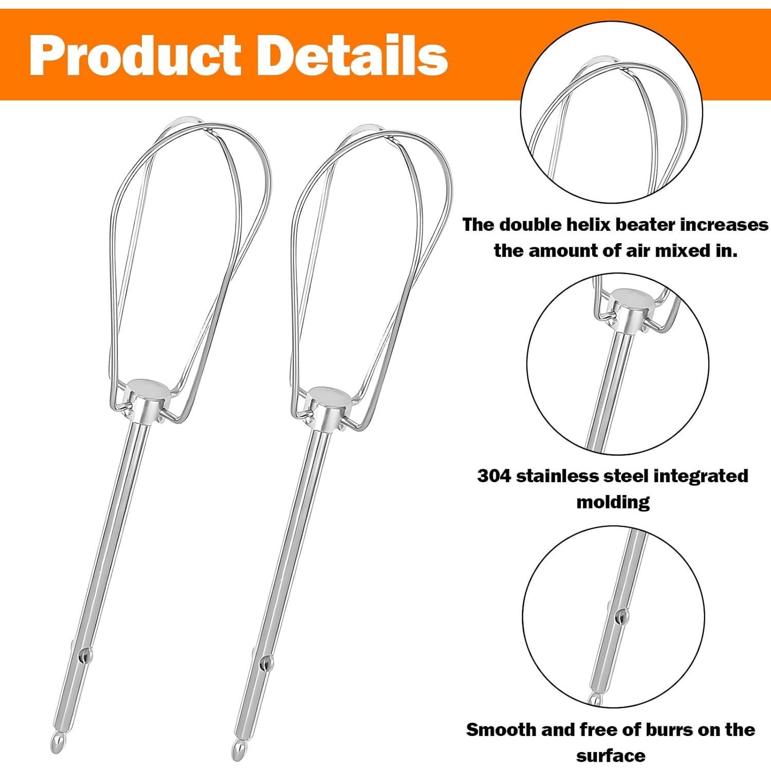 Accesorios de Batidora de Mano Gyinere 2 Pcs Acero Inoxidable