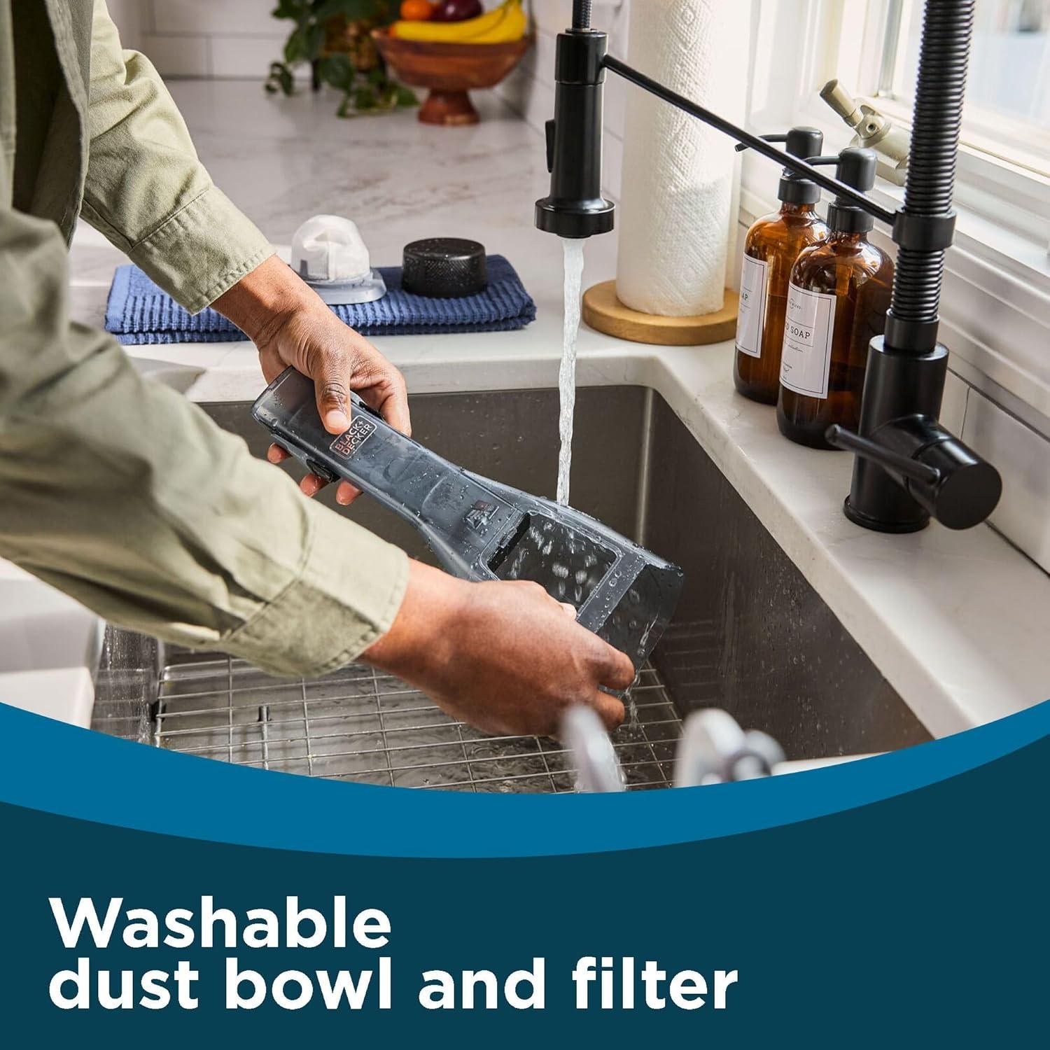 Aspiradora de Mano Inalámbrica BLACK+DECKER HLVD320B42 con Luz LED