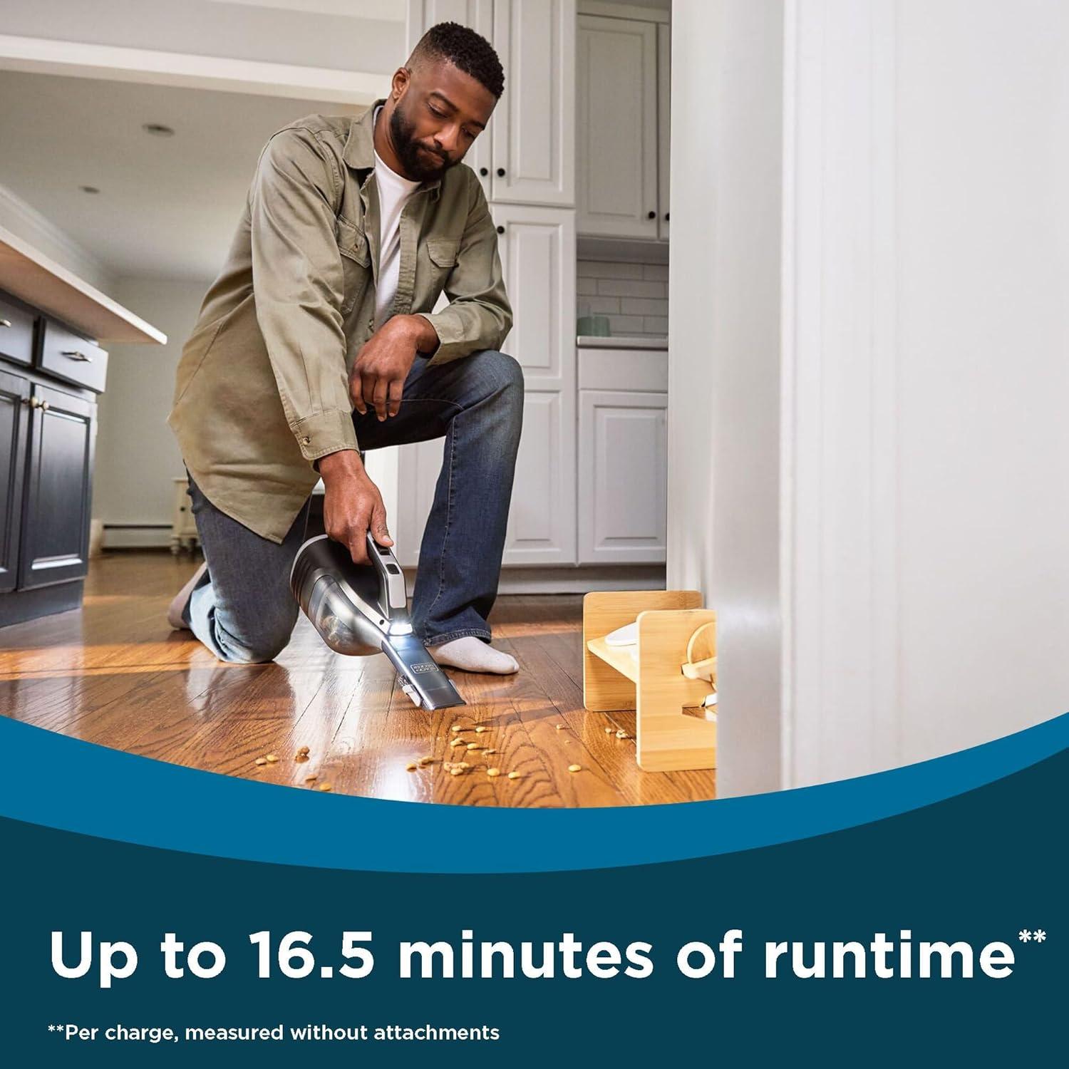 Aspiradora de Mano Inalámbrica BLACK+DECKER HLVD320B42 con Luz LED