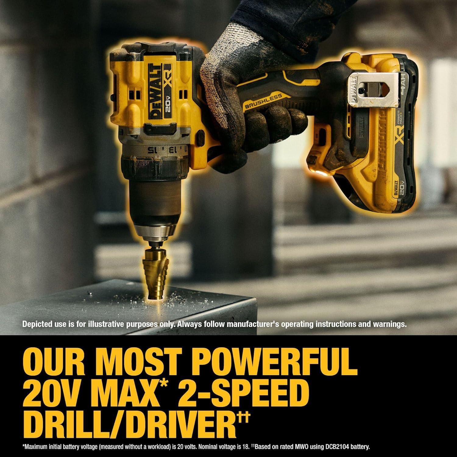 Taladro Atornillador Inalámbrico DEWALT 20V MAX XR 1/2"