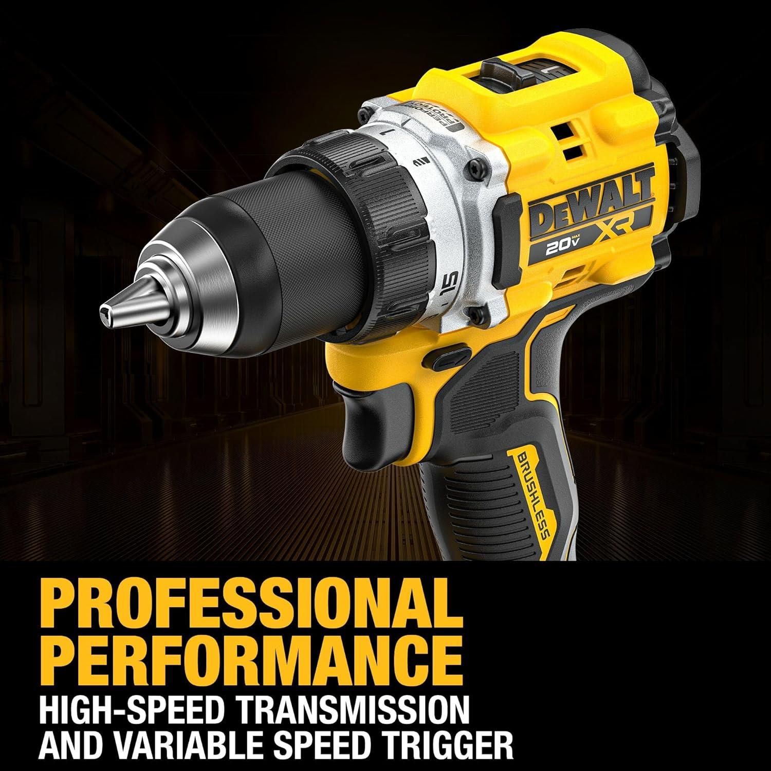 Taladro Atornillador Inalámbrico DEWALT 20V MAX XR 1/2"
