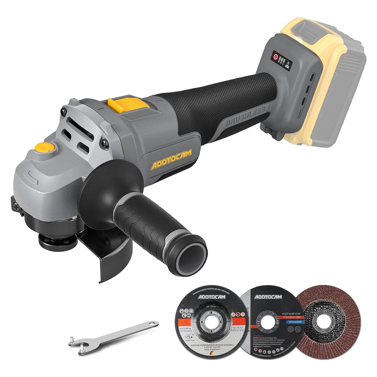 Amoladora Angular 20V Sin Cable ADOTOCAM 4.5" Motor Sin Escobillas