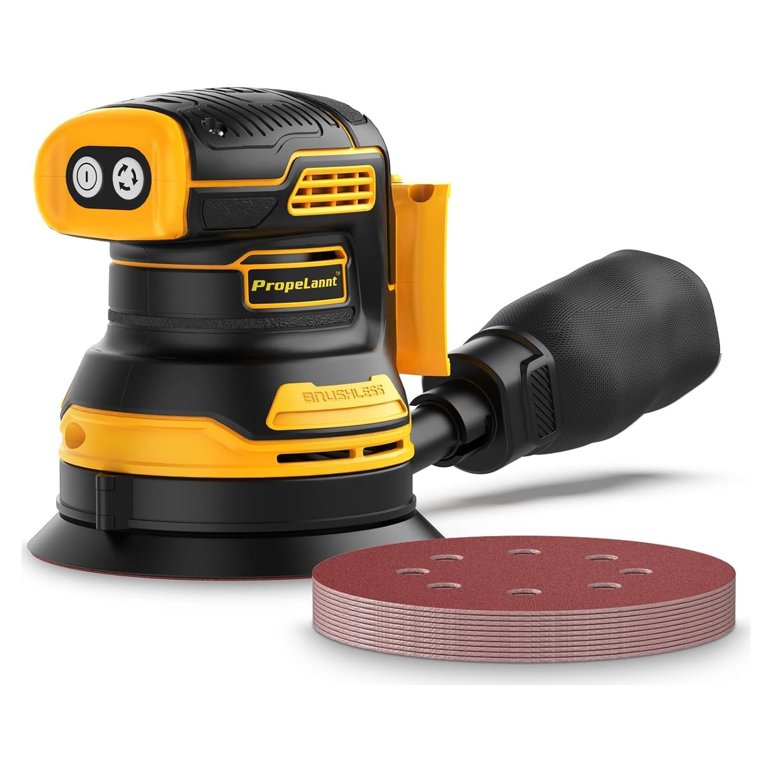 Lijadora Orbital Inalámbrica PropeLannt 20V 5" con 10 Papeles