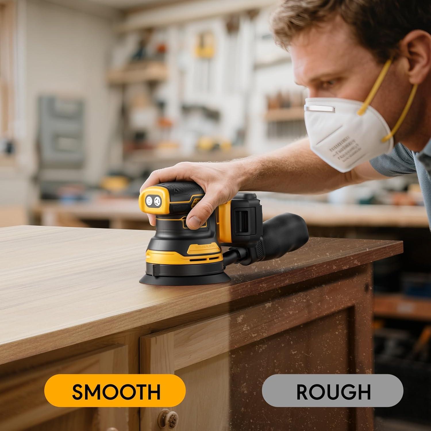 Lijadora Orbital Inalámbrica PropeLannt 20V 5" con 10 Papeles