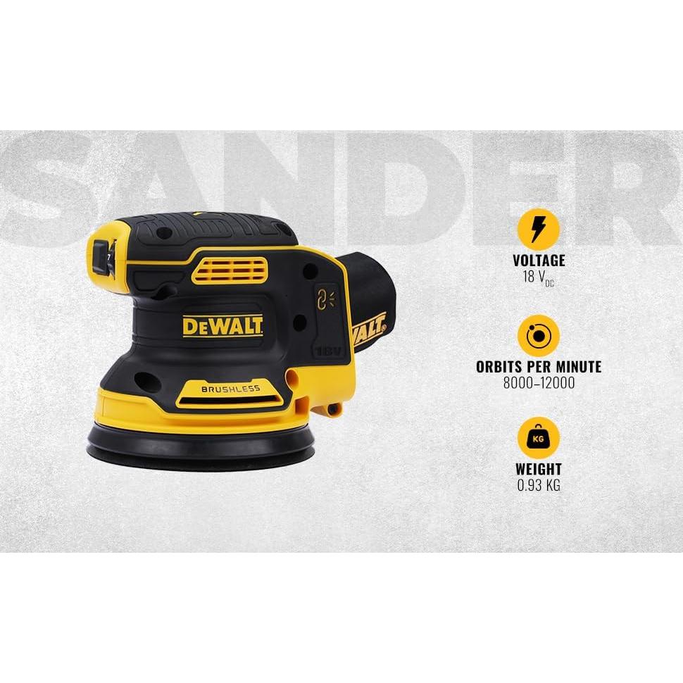 Lijadora Inalámbrica DEWALT DCW210N 18V Orbital 125mm