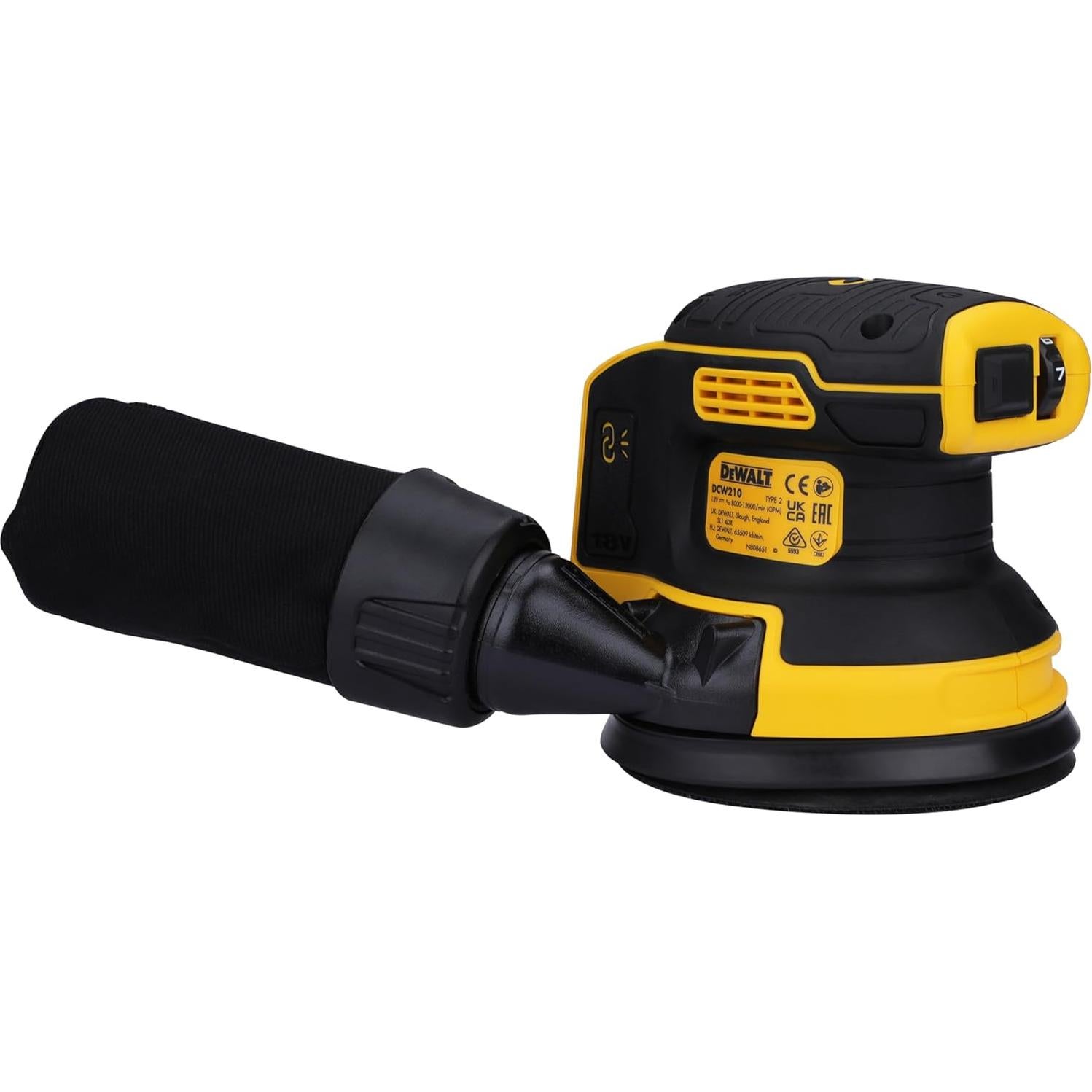 Lijadora Inalámbrica DEWALT DCW210N 18V Orbital 125mm