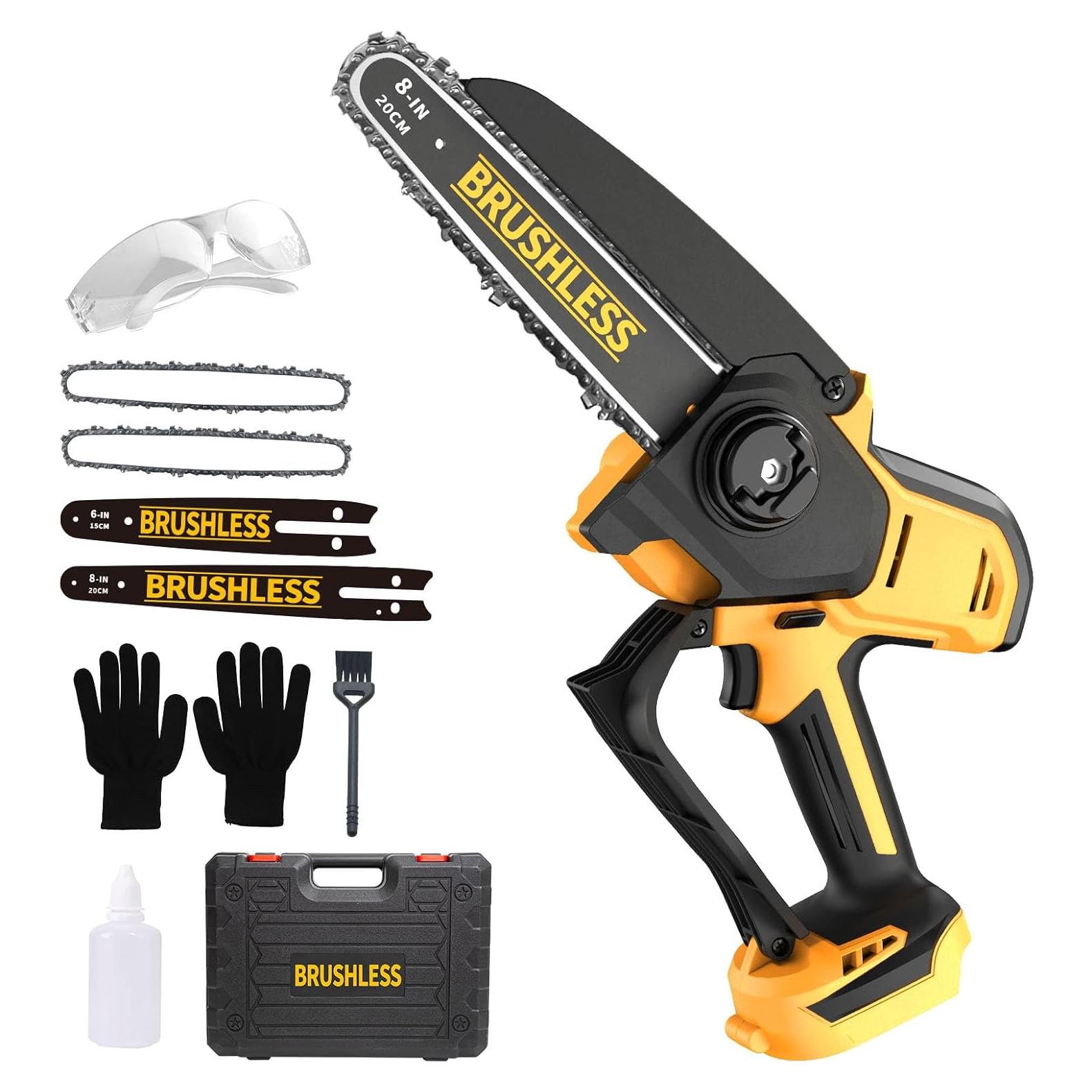 Mini Motosierra Inalámbrica HCDHCD 20V 1000W 8" y 6"