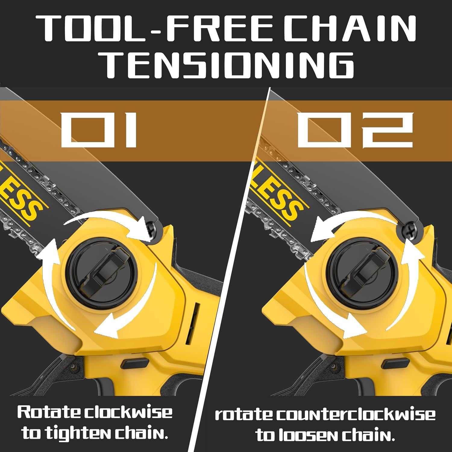 Mini Motosierra Inalámbrica HCDHCD 20V 1000W 8" y 6"