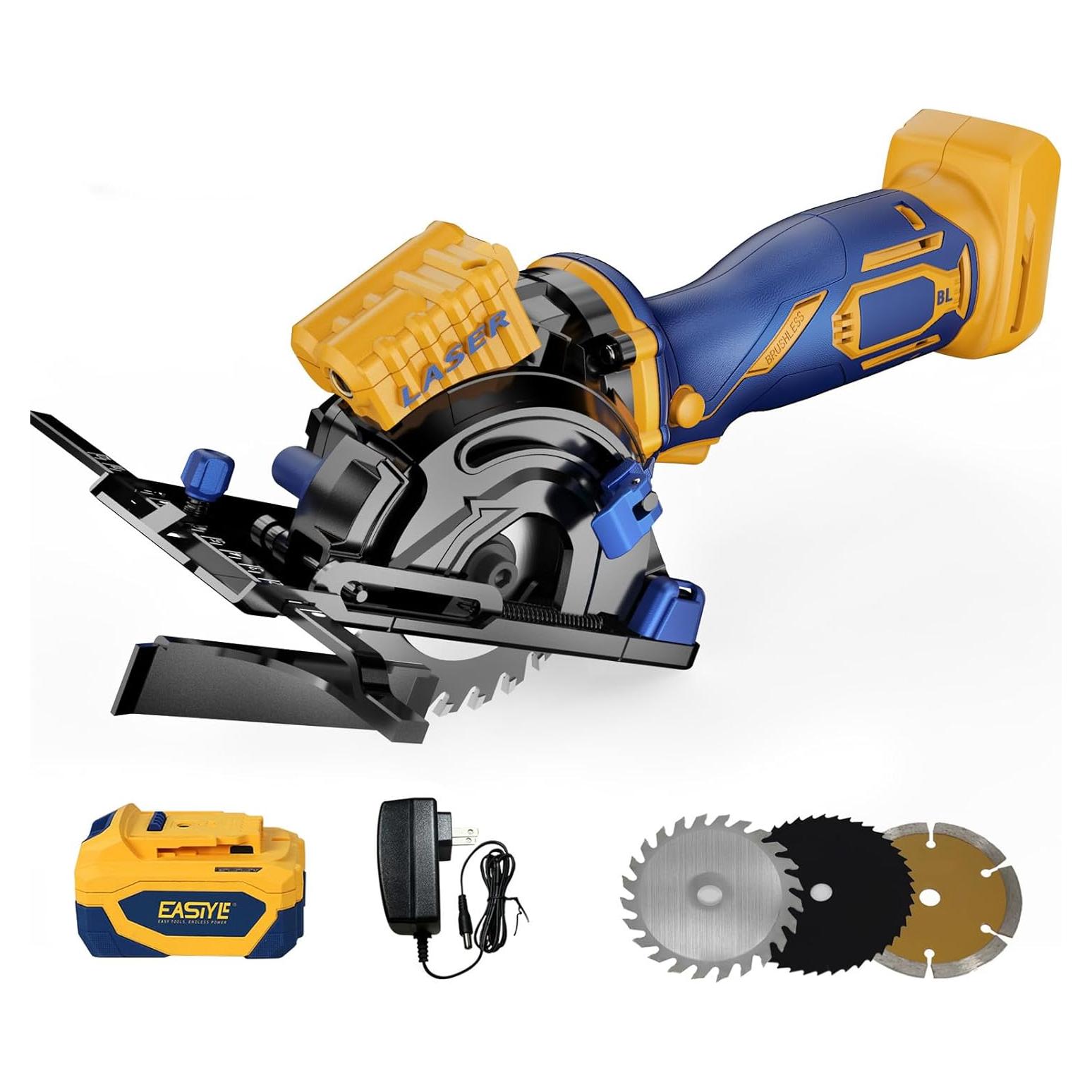 Mini Sierra Circular Inalámbrica Eastyle 20V Max 89mm 3200 RPM